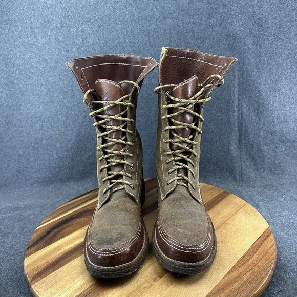 Frye Boots Tuscarora Owen Fold Over Boots Leather Mens Size 11D Brown 37766 - Picture 3 of 10